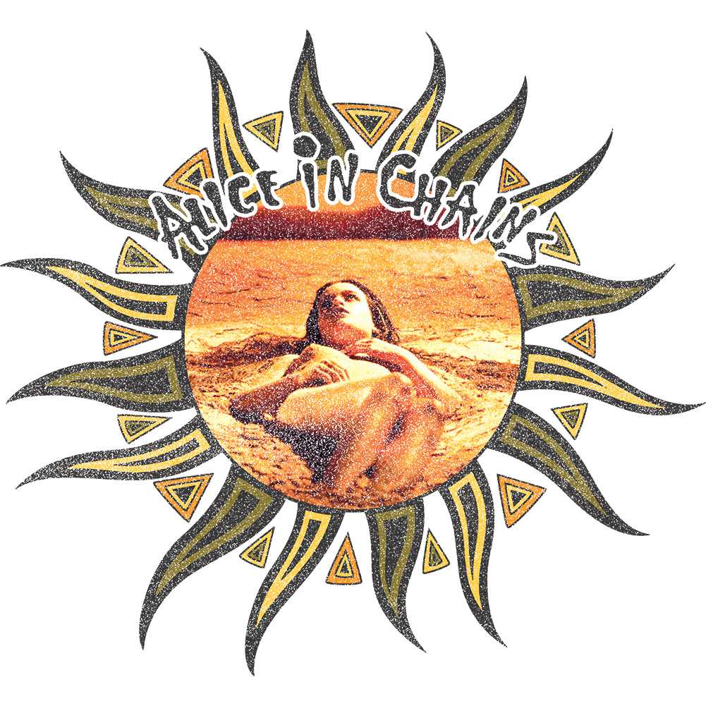Alice In Chains Sun Graphic T-Shirt - Classic Rock Music Clothing - Vintage Concert Lover Gift Idea