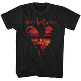 Alice In Chains Dirt Album Rooster Graphic T-Shirt - Classic Rock Music Clothing - Vintage Concert Lover Gift Idea