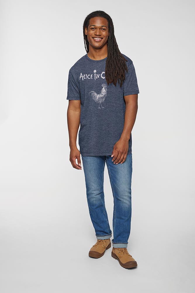 Alice In Chains Rooster Adult Graphic T-Shirt - Classic Rock Music Clothing - Vintage Concert Lover Gift Idea