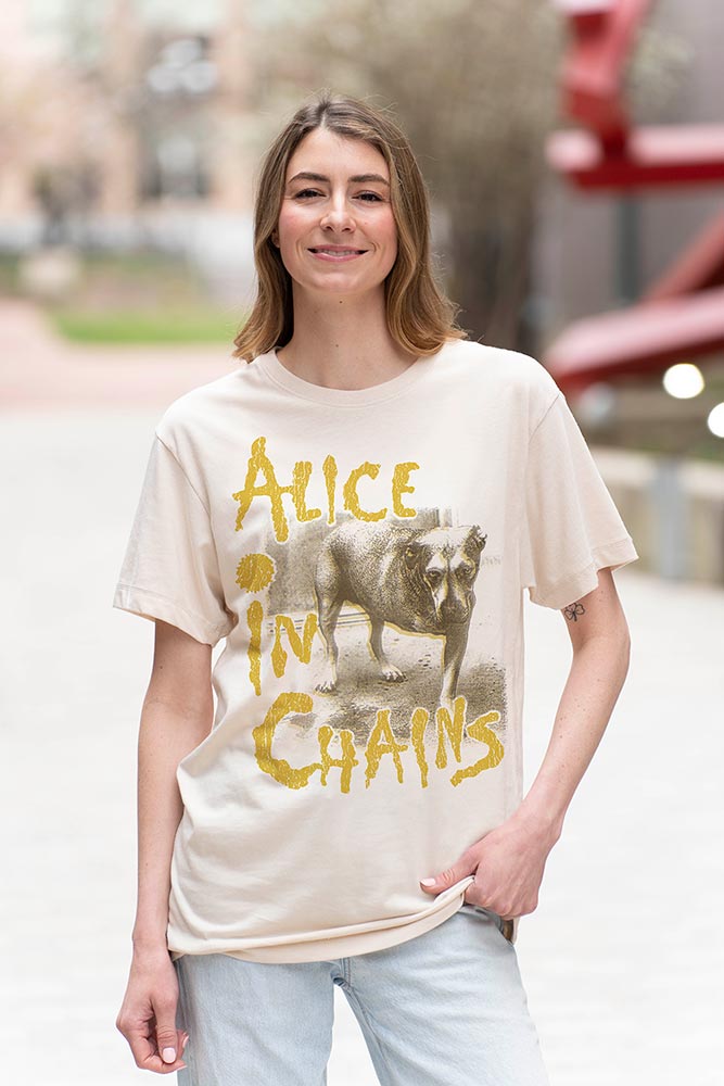 Alice In Chains Sepia Tripod Adult Graphic T-Shirt - Classic Rock Music Clothing - Vintage Concert Lover Gift Idea