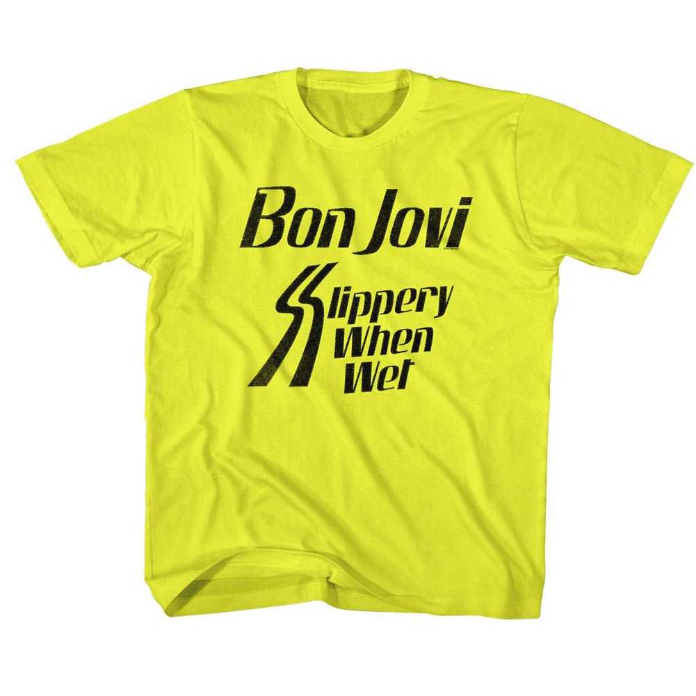 Bon Jovi Slippery When Wet Youth T-Shirt – Classic Rock Album Graphic Tee, Kids Music Fan Shirt