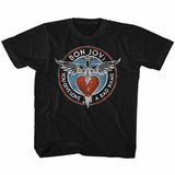 Bon Jovi BADNAME Youth Black T-Shirt – Licensed Rock Music Band Tee for Kids & Teens