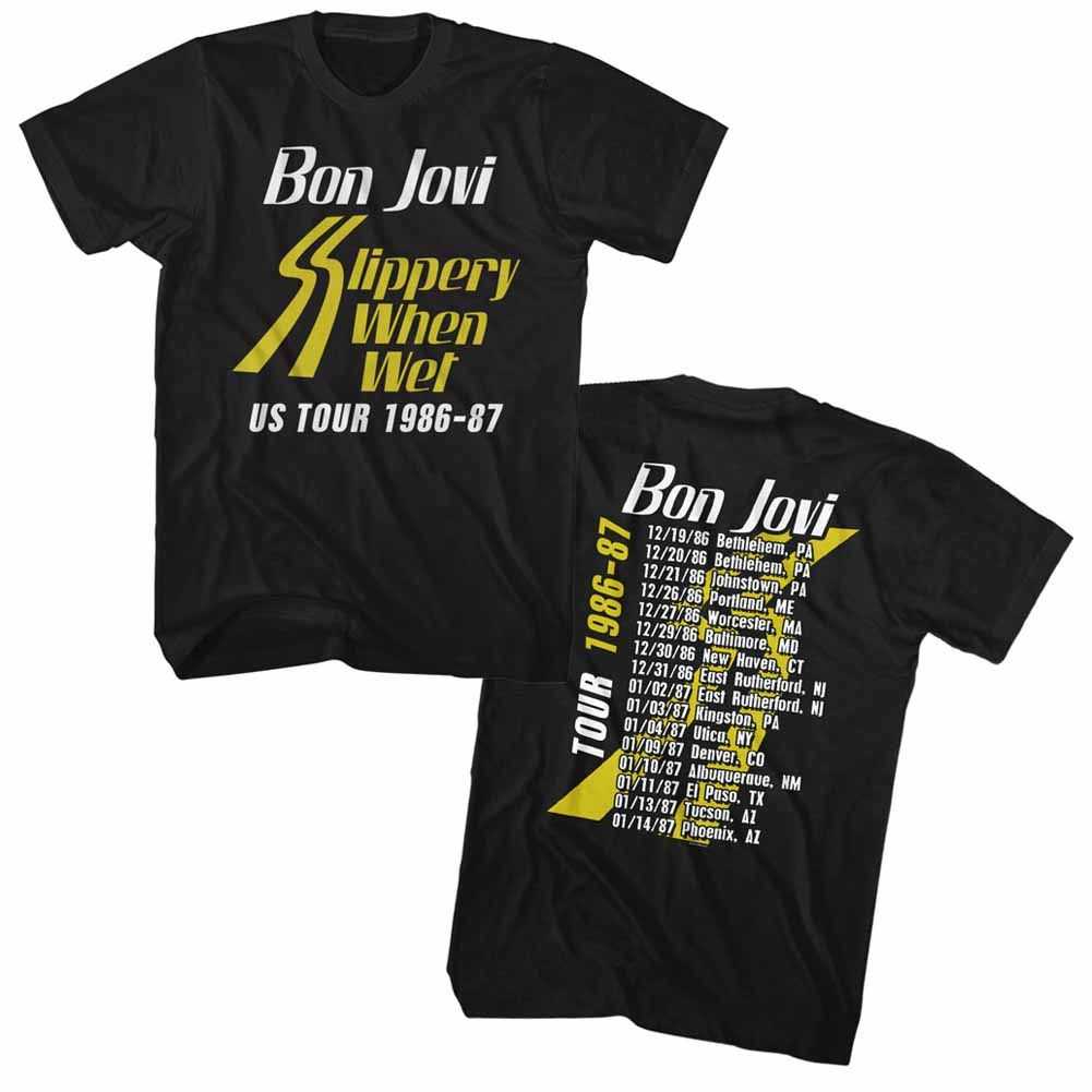 Bon Jovi SSW TOUR Black Adult T-Shirt – Official Concert Band Merch Short Sleeve Tee