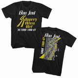 Bon Jovi SSW TOUR Black Adult T-Shirt – Official Concert Band Merch Short Sleeve Tee