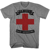 Bon Jovi Bad Medicine Adult T-Shirt – Iconic Song Graphic Rock Tee, Retro Music Fan Apparel