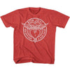 Bon Jovi BAD NAME Youth T-Shirt – Red Heather Short Sleeve Classic Rock Music Graphic Tee