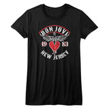 Bon Jovi NJ38 Adult Black T-Shirt – Licensed Band Apparel for Classic Rock & Concert Fans