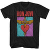 Bon Jovi HEART AND DAGGER Adult T-Shirt – Black Short Sleeve Rock Music Graphic Tee