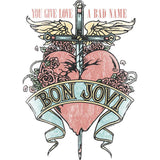 Bon Jovi You Give Love A Bad Name Graphic T-Shirt - Rock Band Tee
