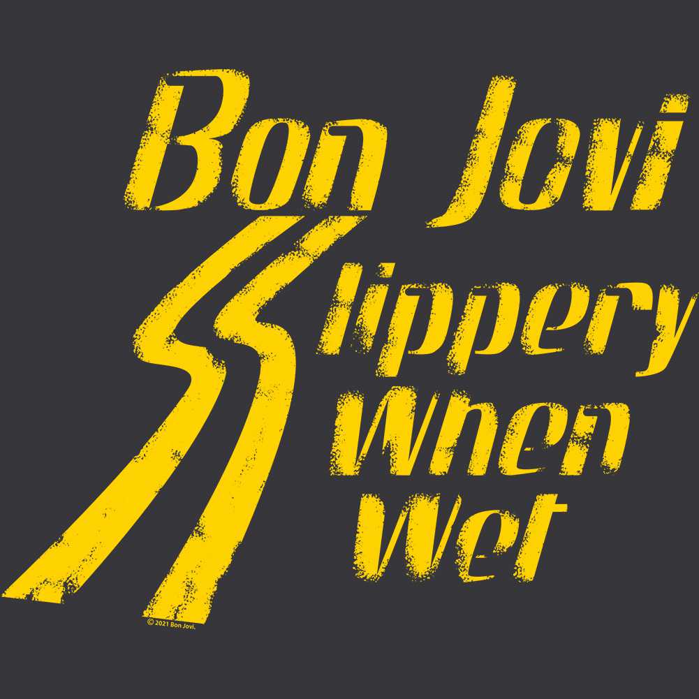 Bon Jovi Slippery When Wet Adult T-Shirt – Classic Rock Band Graphic Tee