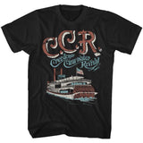 Creedence Clearwater Revival Riverboat Graphic T-Shirt - Classic Rock Music Clothing - Vintage Concert Lover Gift Idea