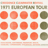 Creedence Clearwater Revival European Tour Graphic T-Shirt - Classic Rock Music Clothing - Vintage Concert Lover Gift Idea