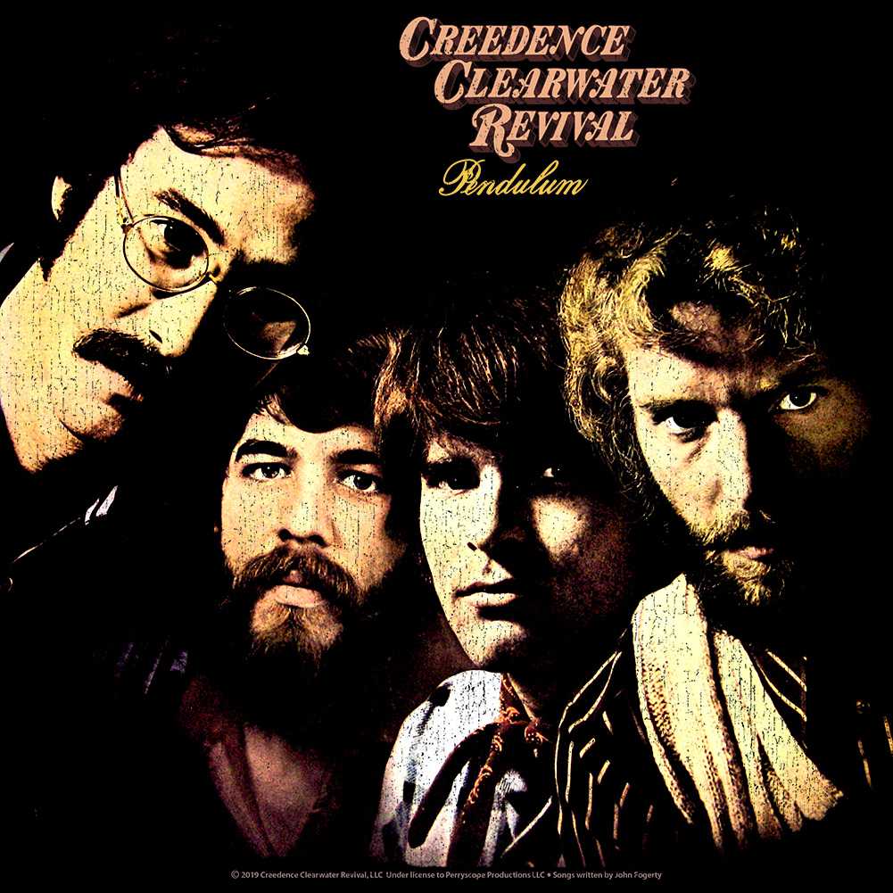 Creedence Clearwater Revival Pendulum Cover Graphic T-Shirt - Classic Rock Music Clothing - Vintage Concert Lover Gift Idea