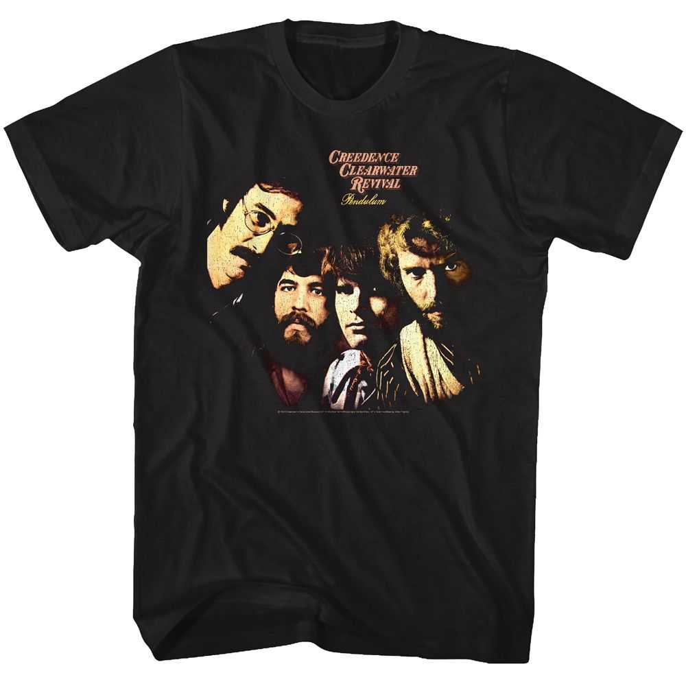 Creedence Clearwater Revival Pendulum Cover Graphic T-Shirt - Classic Rock Music Clothing - Vintage Concert Lover Gift Idea