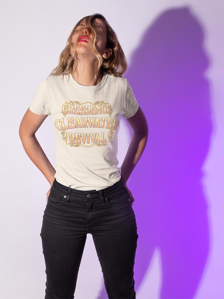 Creedence Clearwater Revival CCR Copper Logo Graphic T-Shirt - Classic Rock Music Clothing - Vintage Concert Lover Gift Idea
