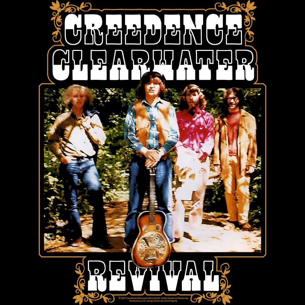 Creedence Clearwater Revival CCR Band And Fancy Box Graphic T-Shirt - Classic Rock Music Clothing - Vintage Concert Lover Gift Idea