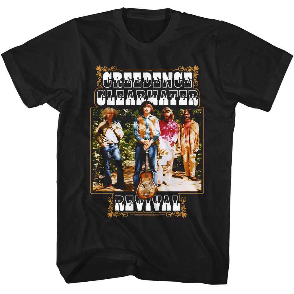 Creedence Clearwater Revival CCR Band And Fancy Box Graphic T-Shirt - Classic Rock Music Clothing - Vintage Concert Lover Gift Idea