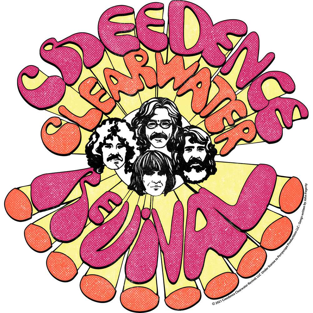 Creedence Clearwater Revival CCR Groovy Graphic T-Shirt - Classic Rock Music Clothing - Vintage Concert Lover Gift Idea