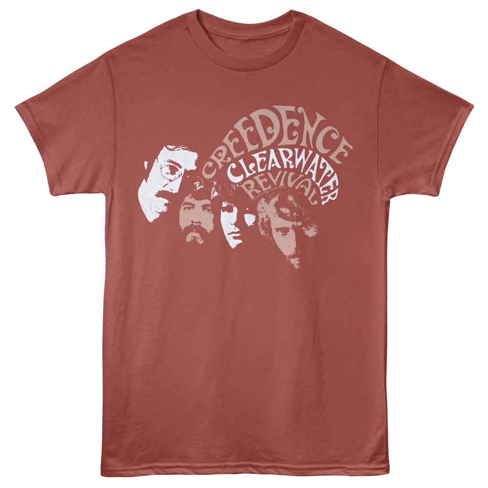Creedence Clearwater Revival CCR Faces Graphic T-Shirt - Classic Rock Music Clothing - Vintage Concert Lover Gift Idea
