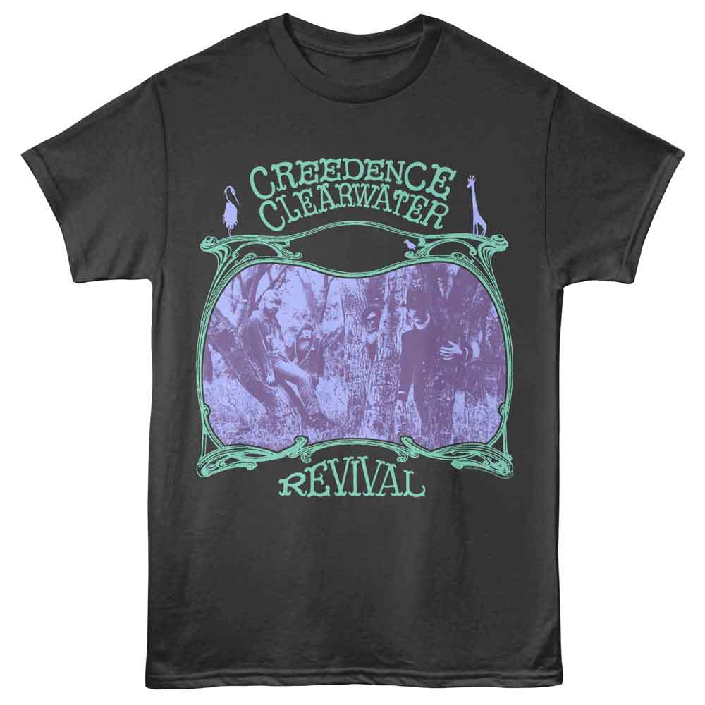 Creedence Clearwater Revival CCR Woods Photo Graphic T-Shirt - Classic Rock Music Clothing - Vintage Concert Lover Gift Idea
