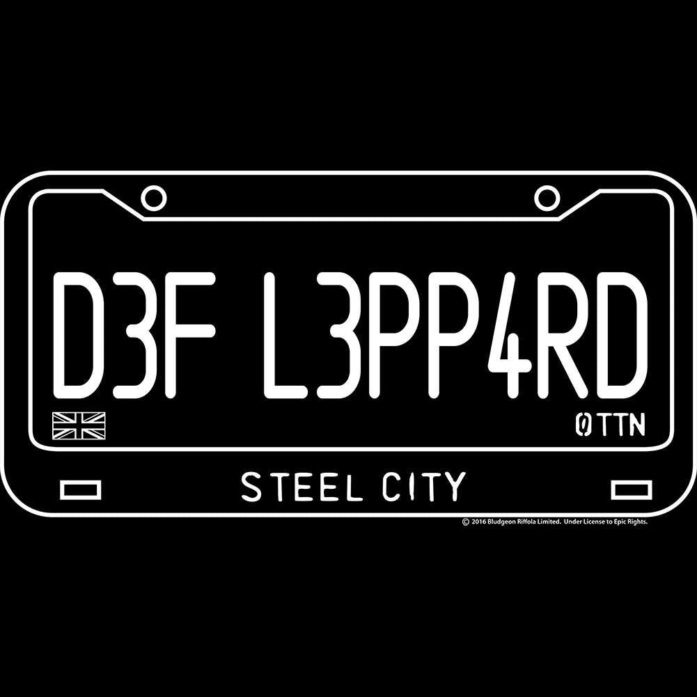 Def Leppard Vintage License Plate Graphic Official Rock Concert Tee Unisex Retro Rider Vibe Men Women
