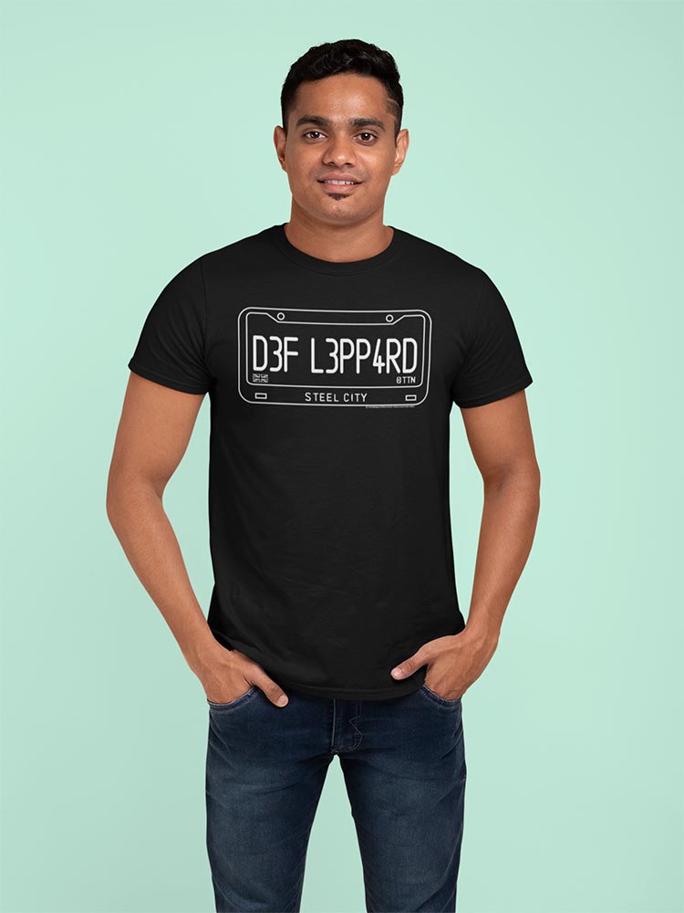 Def Leppard Vintage License Plate Graphic Official Rock Concert Tee Unisex Retro Rider Vibe Men Women