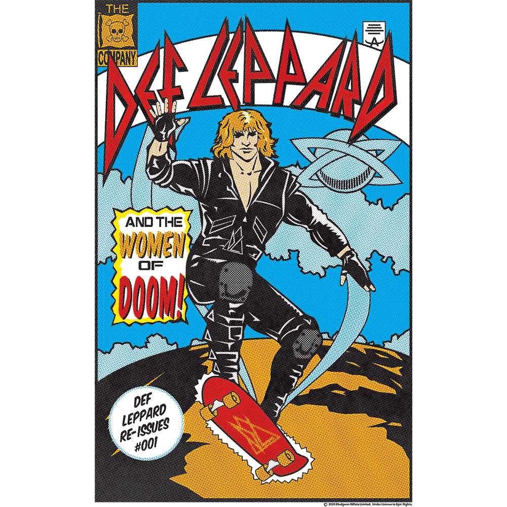 Def Leppard Comic Book Cover Art Graphic 1987 Vintage Rock Concert Tee Unisex Unique Visual Pick Men Women