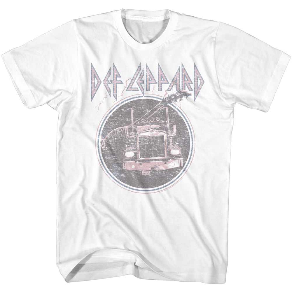 Def Leppard Pinktruckblue Adult T-Shirt, Classic 80s Hard Rock Band Graphic Tee, Retro Concert Music Fan Apparel