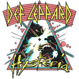 Def Leppard Arched Lines Hysteria Adult T-Shirt, 80s Hard Rock Band Graphic Tee, Classic Rock Music Fan Apparel