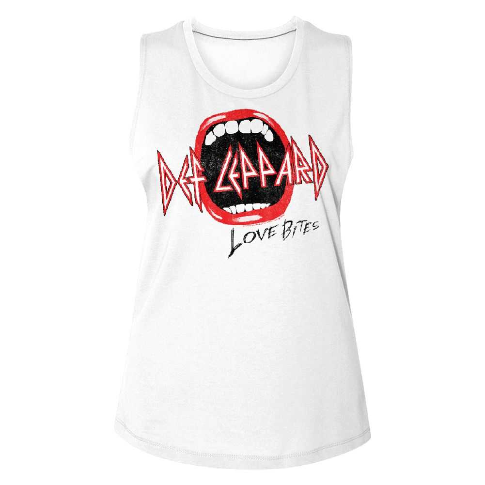 Def Leppard Screaming Mouth Graphic Tee - Retro 80s Heavy Metal Concert Apparel - Woman Tank Top Adult Music Gift