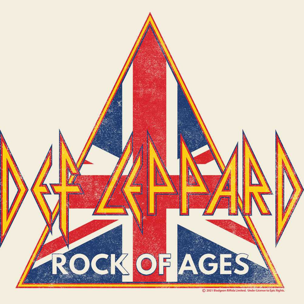 Def Leppard British Flag Rock Of Ages Song Graphic Vintage Concert Tee Unisex Classic Anthem Vibe Men Women