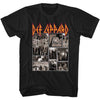 Def Leppard Collage Graphic T-Shirt - Official Vintage Hard Rock Band Tee
