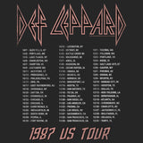 Def Leppard Hysteria 1987 Front Back 2-Sided Graphic Tour Concert Tee Unisex Standout Look Men Women