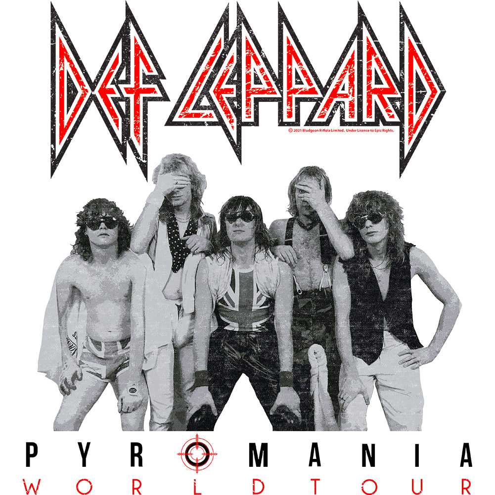 Def Leppard Pyromania 1983 World Tour Target Graphic Vintage Concert Tee Unisex Premium Pick Men Women