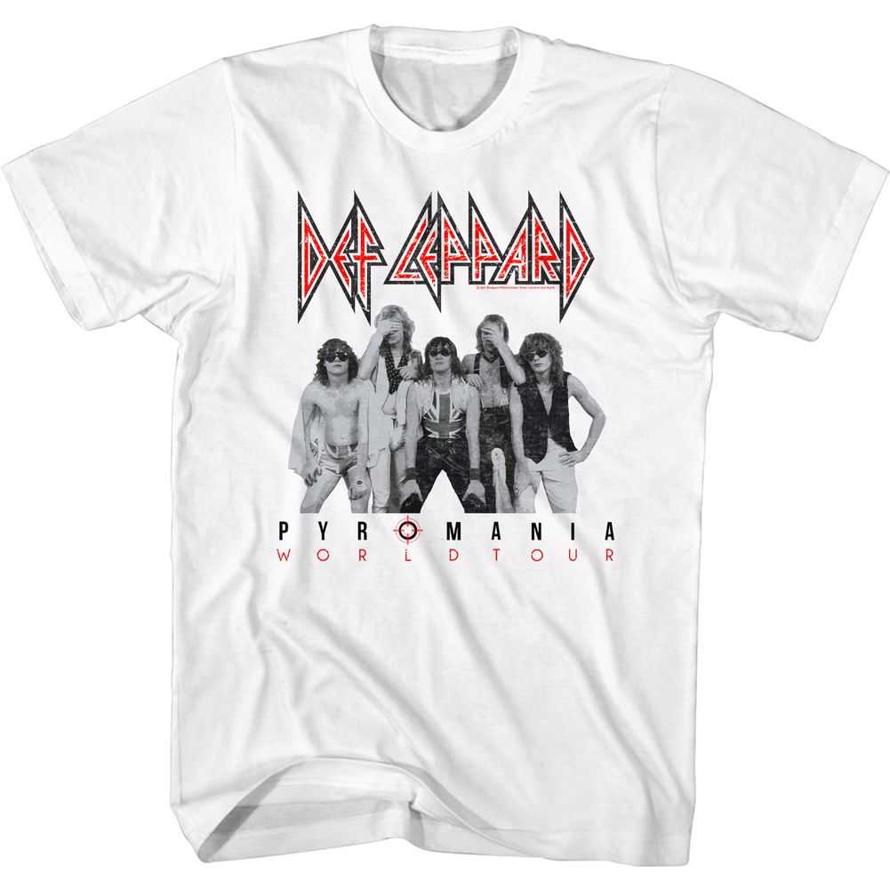 Def Leppard Pyromania 1983 World Tour Target Graphic Vintage Concert Tee Unisex Premium Pick Men Women