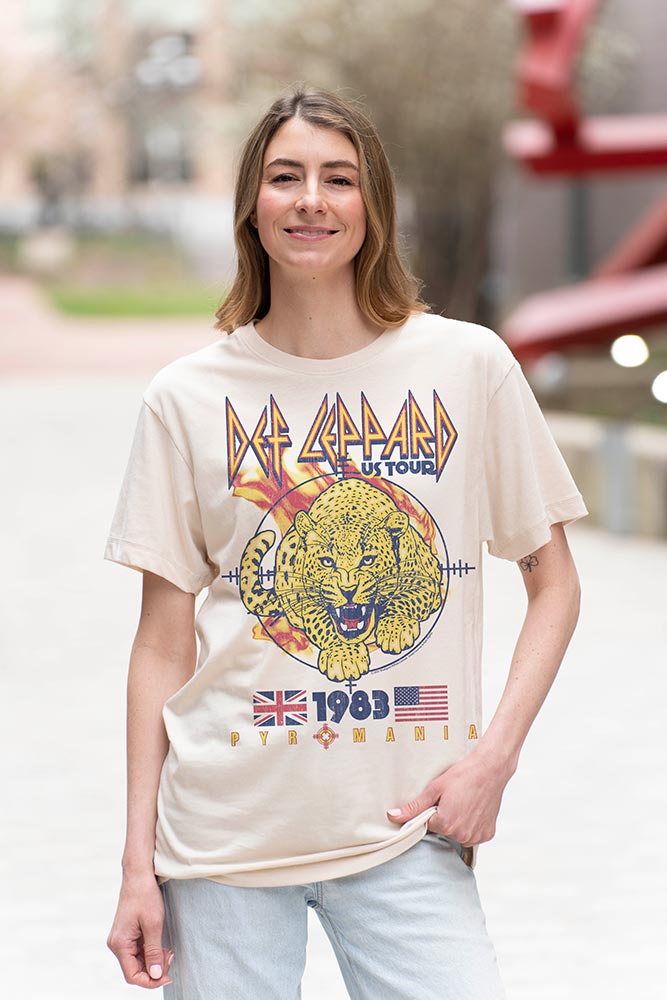 Def Leppard Pyromania Leopard 1983 Graphic T-Shirt Unisex Band Tee