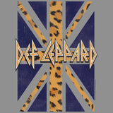 Def Leppard Leopard Union Jack Flag Graphic T-Shirt - Band Tee