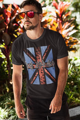 Def Leppard Leopard Union Jack Flag Graphic T-Shirt - Band Tee