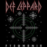 Def Leppard Pyro Christmas Adult T-Shirt, Holiday Hard Rock Band Graphic Tee, 80s Classic Rock Music Fan Apparel