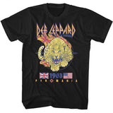 Def Leppard Pyromania Adult T-Shirt, Classic 1983 Hard Rock Album Graphic Tee, Retro 80s Band Music Fan Apparel