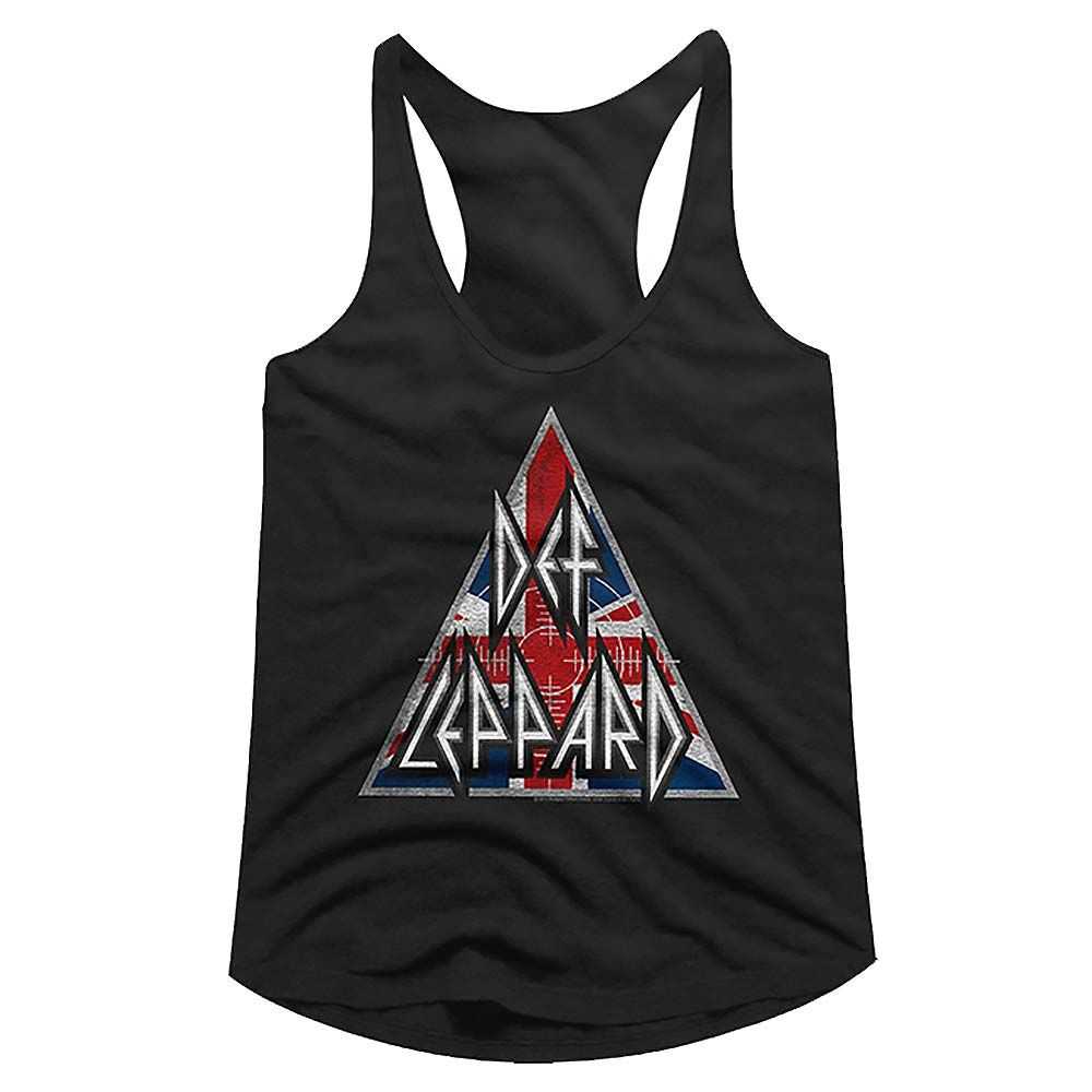 Def Leppard Britlogo Women's Tank Top, Classic 80s Hard Rock Band Graphic Sleeveless Tee, Retro Music Fan Apparel