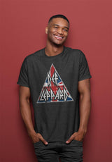 Def Leppard Union Jack Logo Graphic T-Shirt - Official Band Tee