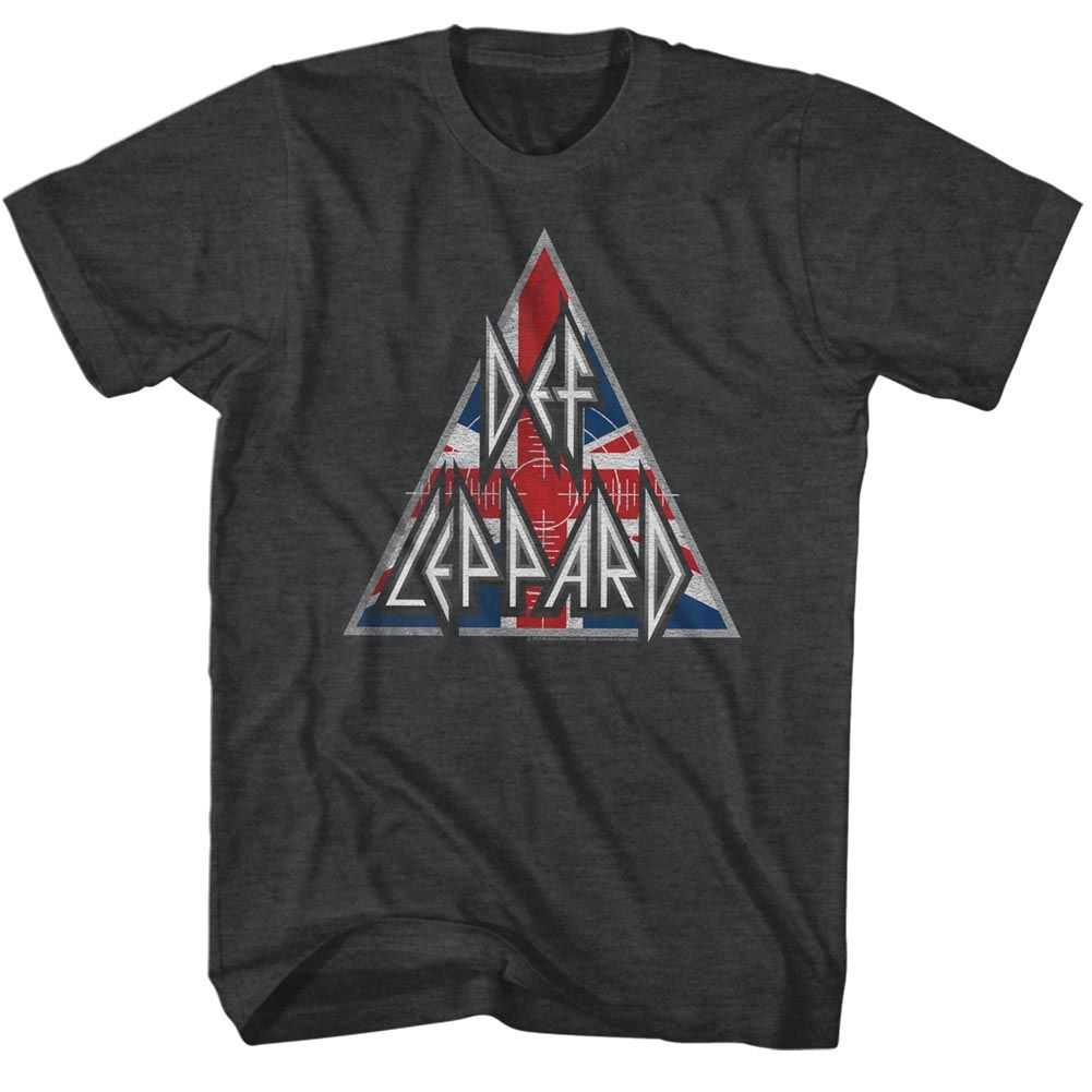 Def Leppard Union Jack Logo Graphic T-Shirt - Official Band Tee
