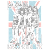 Def Leppard Pyromania Flag Graphic T-Shirt - Official 1983 Band Tee