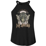 Def Leppard Let's Get Rocked Graphic Woman Tank Top - Lightning Bolt Band Tee