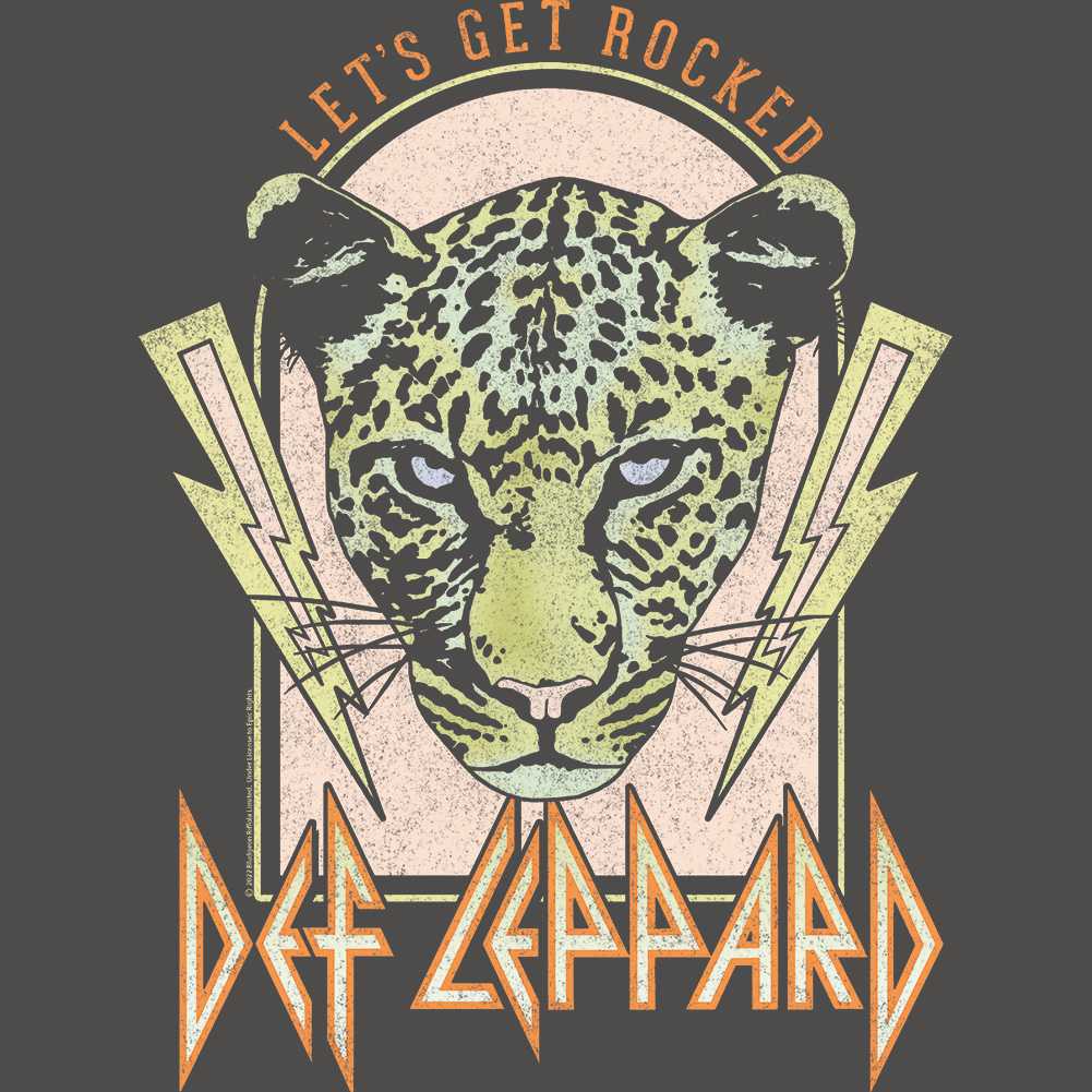 Def Leppard Adrenalize Lets Get Rocked Lightning Bolts Graphic Band T-Shirt Unisex Everyday Wear Men Women