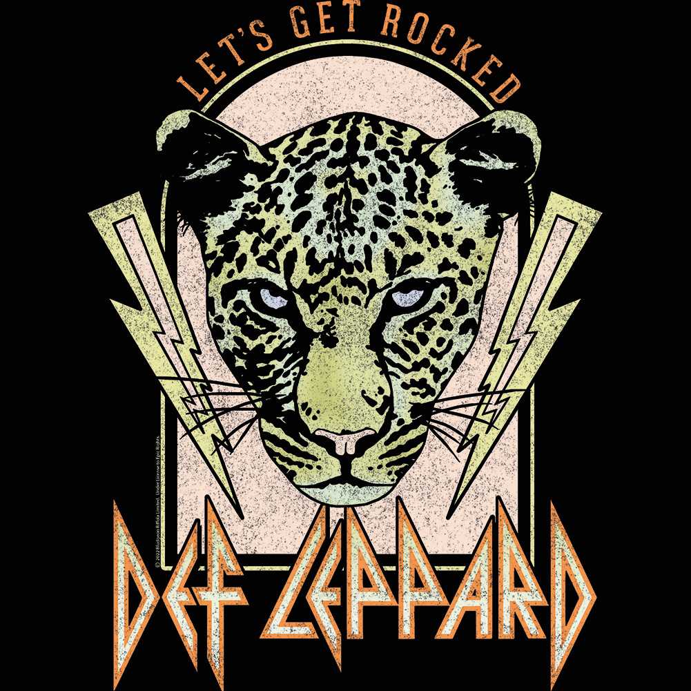 Def Leppard Let's Get Rocked Lightning Youth Graphic T-Shirt - Vintage Rock Band Merch - Kids Concert Fan Gift