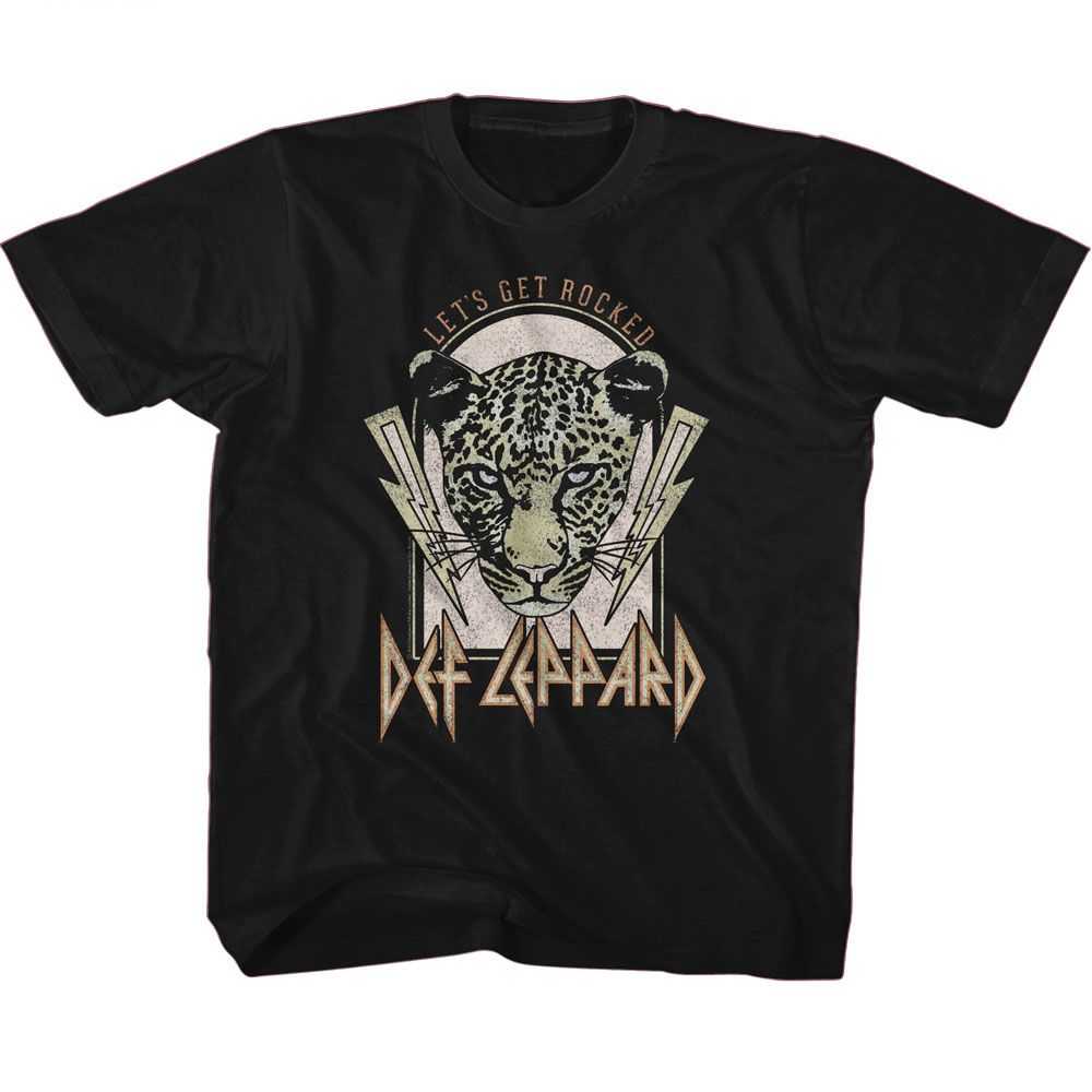 Def Leppard Let's Get Rocked Lightning Youth Graphic T-Shirt - Vintage Rock Band Merch - Kids Concert Fan Gift