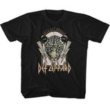Def Leppard Let's Get Rocked Lightning Youth Graphic T-Shirt - Vintage Rock Band Merch - Kids Concert Fan Gift
