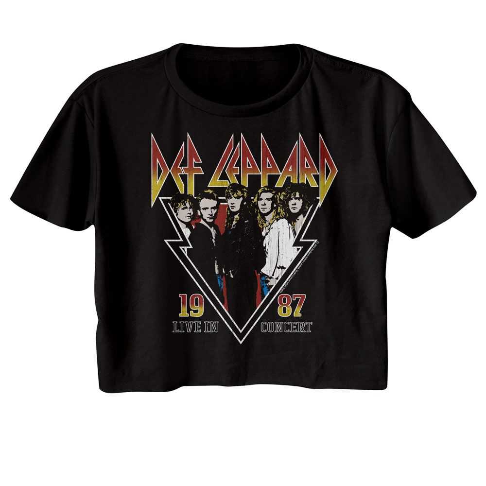 Def Leppard Hysteria 1987 Live In Concert Graphic Vintage Tour Ladies Tee Style